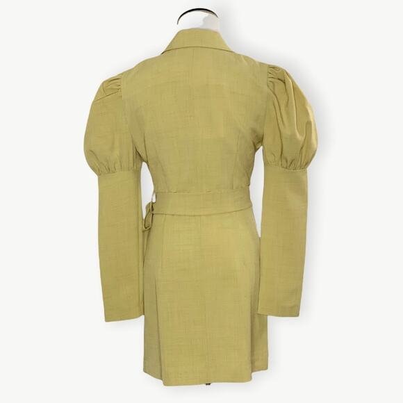 Quaint by Durlana Quantas Yellow Ginger Blazer Dress 34 XS NWT - Picture 2 of 9